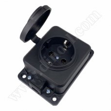 Разклонител Power Strip, DF-5701, 1 гнездo, 16A, 250V, влагозащитен Разклонител Power Strip, DF-5701, 1 гнездo, 16A, 250V, влагозащитен