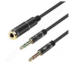 Кабел RoTech, Y-сплитер, Jack 3.5mm(M)x2 - Jack 3.5mm(F), 0.2m Кабел RoTech, Y-сплитер, Jack 3.5mm(M)x2 - Jack 3.5mm(F), 0.2m