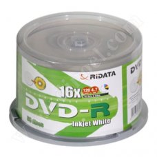 DVD-R RiDATA, Inkjet Printable, 4.7GB, 16X, Cake box 50бр. DVD-R RiDATA, Inkjet Printable, 4.7GB, 16X, Cake box 50бр.