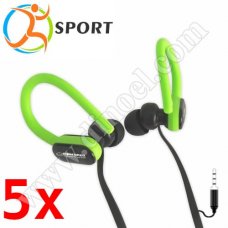 Слушалки с микрофон Esperanza, Sport, EH197KG, 3.5mm, jack x1, Green Слушалки с микрофон Esperanza, Sport, EH197KG, 3.5mm, jack x1, Green