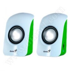Тонколони Genius, SP-U115, 2x 0.75W, USB, White, Green Тонколони Genius, SP-U115, 2x 0.75W, USB, White, Green
