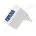 Адаптер захранване Omega, OMCUSB4, EU, UK, US 220V - 5V 4.0A, USB 2.0 x4