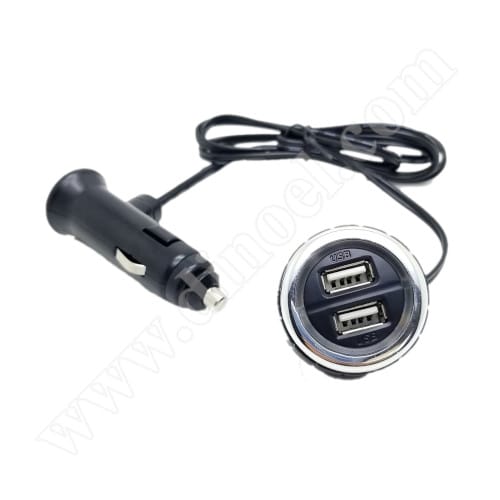 Адаптер захранване Omega, OUCC2C3, 12-24V - 5V, 3.1A, USB 2.0 x2