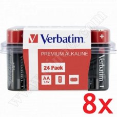 Батерии Verbatim, 1.5V, LR6, AA, Alkaline, 24бр.x8