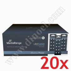 Батерии MediaRange, 1.5V, AG3, LR41, Alkaline Power, 200бр. (10бр.x20)