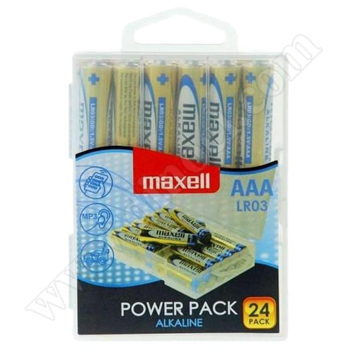 Батерии Maxell, 1.5V, LR03, AAA, Alkaline,  24бр.