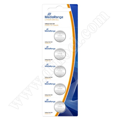 Батерии MediaRange, 3V, CR1616, Lithium Power, 5бр. в блистер
