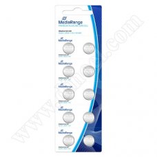 Батерии MediaRange, 1.5V, AG10, LR54, Alkaline Power, 10бр. в блистер