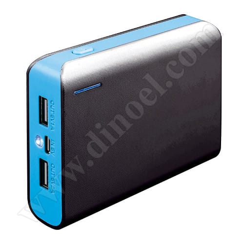 Външна батерия Platinet, 6000 mAh, 2x USB, Power Bank, Blue
