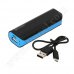 Външна батерия Platinet, 2200 mAh, 1x USB, Power Bank, Blue