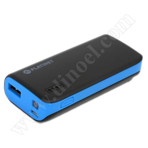 Външна батерия Platinet, 4400 mAh, 1x USB, Power Bank, Blue