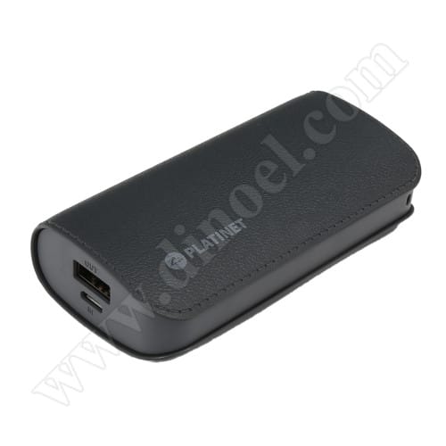Външна батерия Platinet, 5200 mAh, 1x USB, Power Bank, Black