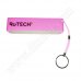Външна батерия RoTech,  1500 mAh, 1x USB, Power Banк, Pink