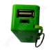 Външна батерия RoTech,  1500 mAh, 1x USB, Power Bank, Green
