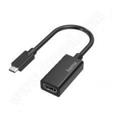 Адаптер HAMA, HM-200315, USB C(M) -HDMI(F), 4K, 0,15m