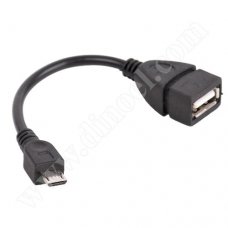 Кабел RoTech, USB A(F) - USB micro-B(M), OTG, v.2.0, 0.1m