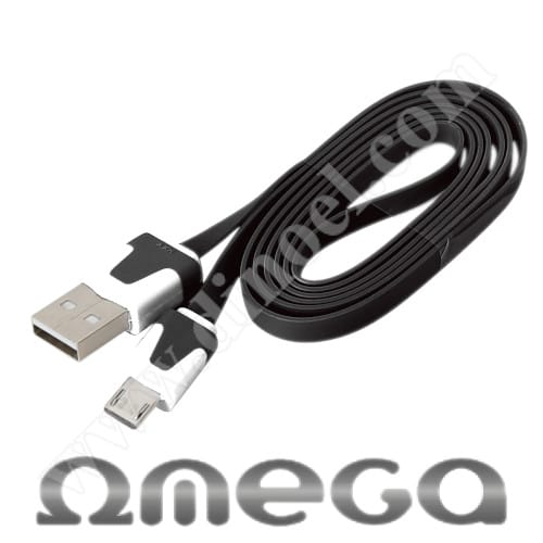 Кабел Omega, USB A(M) - USB micro-B(M), v.2.0, 1.0m, Flat, Black