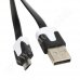 Кабел Omega, USB A(M) - USB micro-B(M), v.2.0, 1.0m, Flat, Black