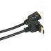 Кабел Omega, GOLD, HDMI(M) - HDMI(M), 4K, V1.4b, 10.0m, Blister, ъглов, Г-образен