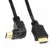 Кабел Omega, GOLD, HDMI(M) - HDMI(M), 4K, V1.4b, 10.0m, Blister, ъглов, Г-образен