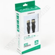 Кабел Omega, GOLD, HDMI(M) - HDMI(M), 4K, V1.4b,  1.5m, Blister, плосък