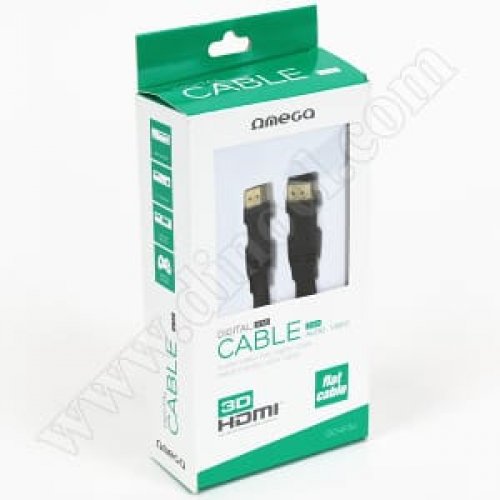 Кабел Omega, GOLD, HDMI(M) - HDMI(M), 4K, V1.4b,  1.5m, Blister, плосък
