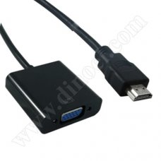 Адаптер Omega, HDMI(M) - VGA(F), без аудио, 0.20m