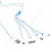Комплект кабели Omega, USB v.2.0, 4 in 1: miniUSB, microUSB, 3GS, 4GS, Lightning