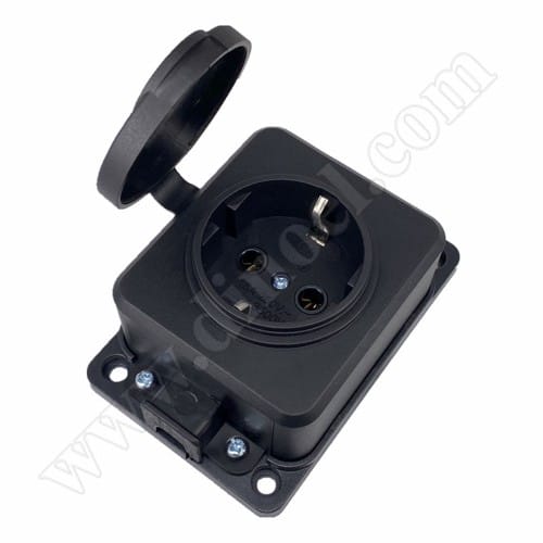 Разклонител Power Strip, DF-5701, 1 гнездo, 16A, 250V, влагозащитен
