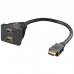 Разклонител RoTech, HDMI(M) - HDMI(F)x2, 0.30m