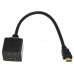 Разклонител RoTech, HDMI(M) - HDMI(F)x2, 0.30m