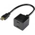 Разклонител RoTech, HDMI(M) - HDMI(F)x2, 0.30m