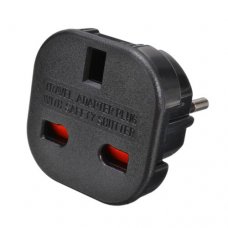Преходник RoTech, Travel, CEE 7/4, 220V, UK - EU, Black