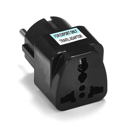 Преходник RoTech, Travel, CEE 7/4, 220V, UK/US - EU, Black