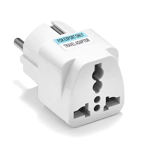 Преходник RoTech, Travel, CEE 7/4, 220V, UK/US - EU, White