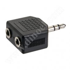 Разклонител Cantell, Stereo, Jack 3.5mm(F)x2 - Jack 3.5mm(M)