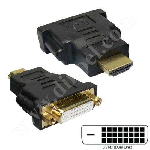 Преходник JeWAY, HDMI TypeА(M) - DVI-D TypeB(F)