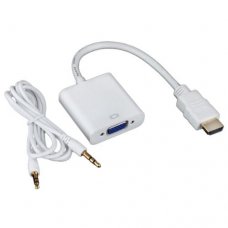 Адаптер RoTech, HDMI(M) - VGA(F) + Audio кабел Jack 3,5mm(M), 0.20m