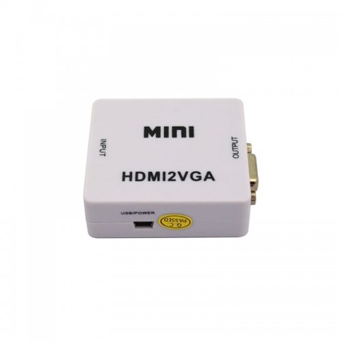 Адаптер RoTech, HDMI(F) - VGA(F), Jack 3,5mm(F) и USB захранване