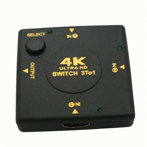Превключвател RoTech, HDMI(F)x3 към HDMI(F), STAR, 2K4K