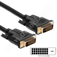 Кабел с филтър RoTech, DVI-D(M) - DVI-D(M), Dual Link, 1.5m