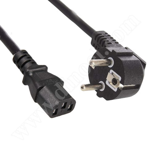 Захранващ кабел RoTech, 220V, CEE 7/7 - IEC C13, 1.5m