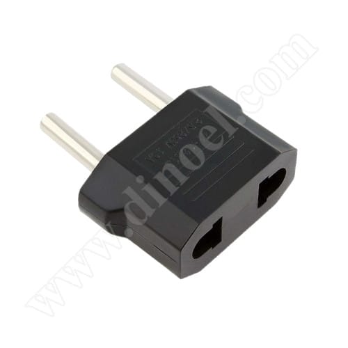Преходник RoTech, Travel, US - EU, CEE 7/16, 220V, Black