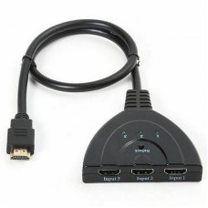 Превключвател RoTech, HDMI(F)x3 - HDMI(M), 0.30m