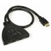 Превключвател RoTech, HDMI(F)x3 - HDMI(M), 0.30m
