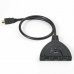 Превключвател RoTech, HDMI(F)x3 - HDMI(M), 0.30m