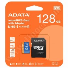 Adata, Premier, microSD, 128GB, Class 10, V10, A1, карта памет, +SD адаптер