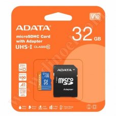 Adata, Premier, microSD,  32GB, Class 10, V10, A1, карта памет, +SD адаптер