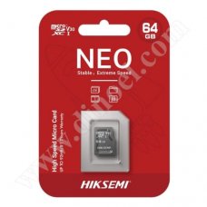 HikSemi, NEO, microSD,  64GB, Class 10, V10, карта памет,  без SD адаптер