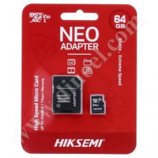 HikSemi, NEO, microSD,  64GB, Class 10, V10, карта памет, +SD адаптер